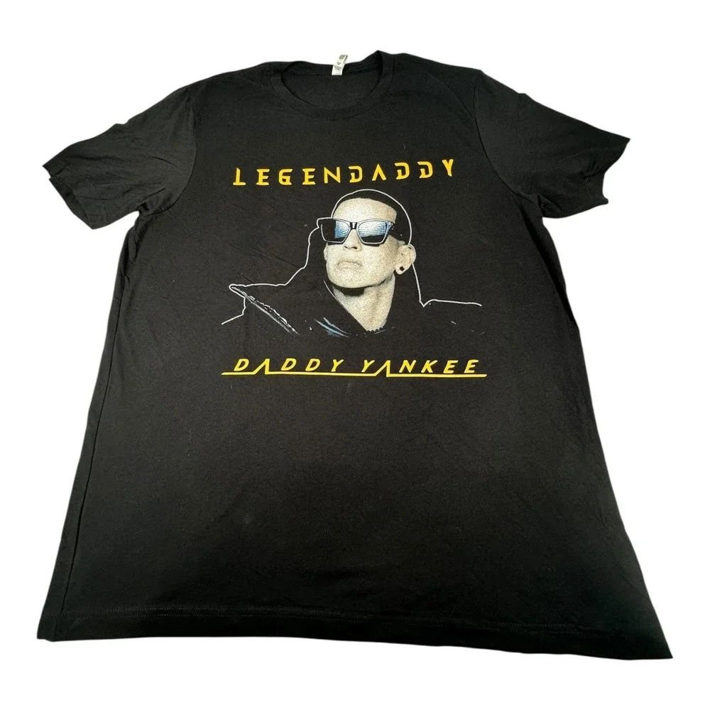 Daddy Yankee Legendaddy Tour T-Shirt‎ Black Graphic Tee Menswear